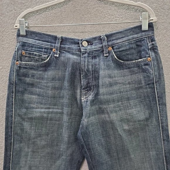 7 For All Mankind Women Jeans 30 Denim Bootcut‎ Pockets Mid Rise 28" Inseam READ - Picture 3 of 11